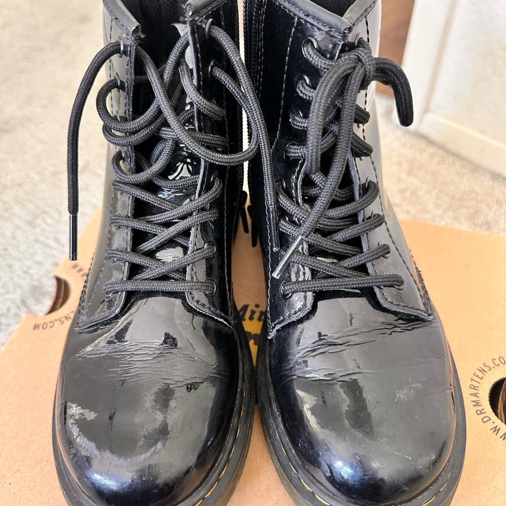 Dr. Martens Black Combat Moto Boots